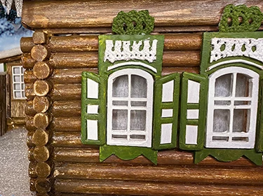 Бревенчатый дом в снегу фото 23